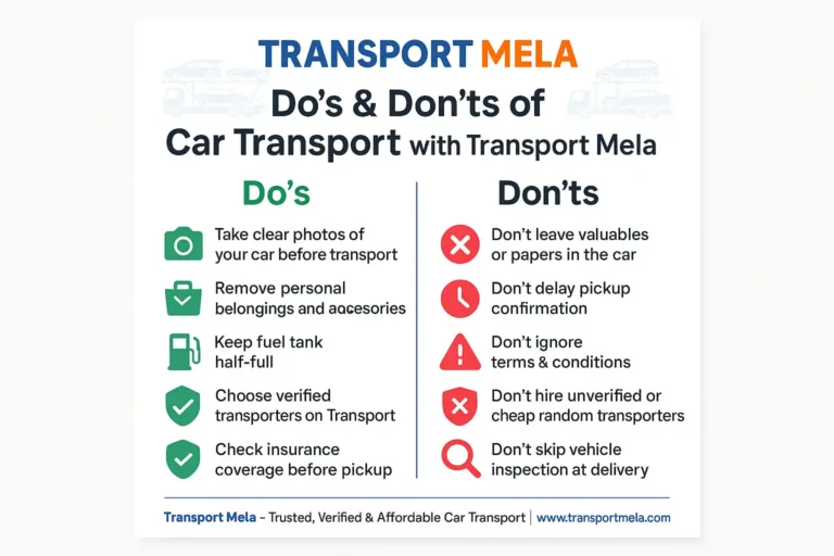 Car Transport 10 Car Transport Checklist by transport mela